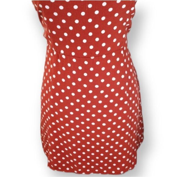 SKY AND SPARROW BRICK & CREAM/WHITE POLKA-DOT DRESS SZ.XL EUC - Picture 4 of 9